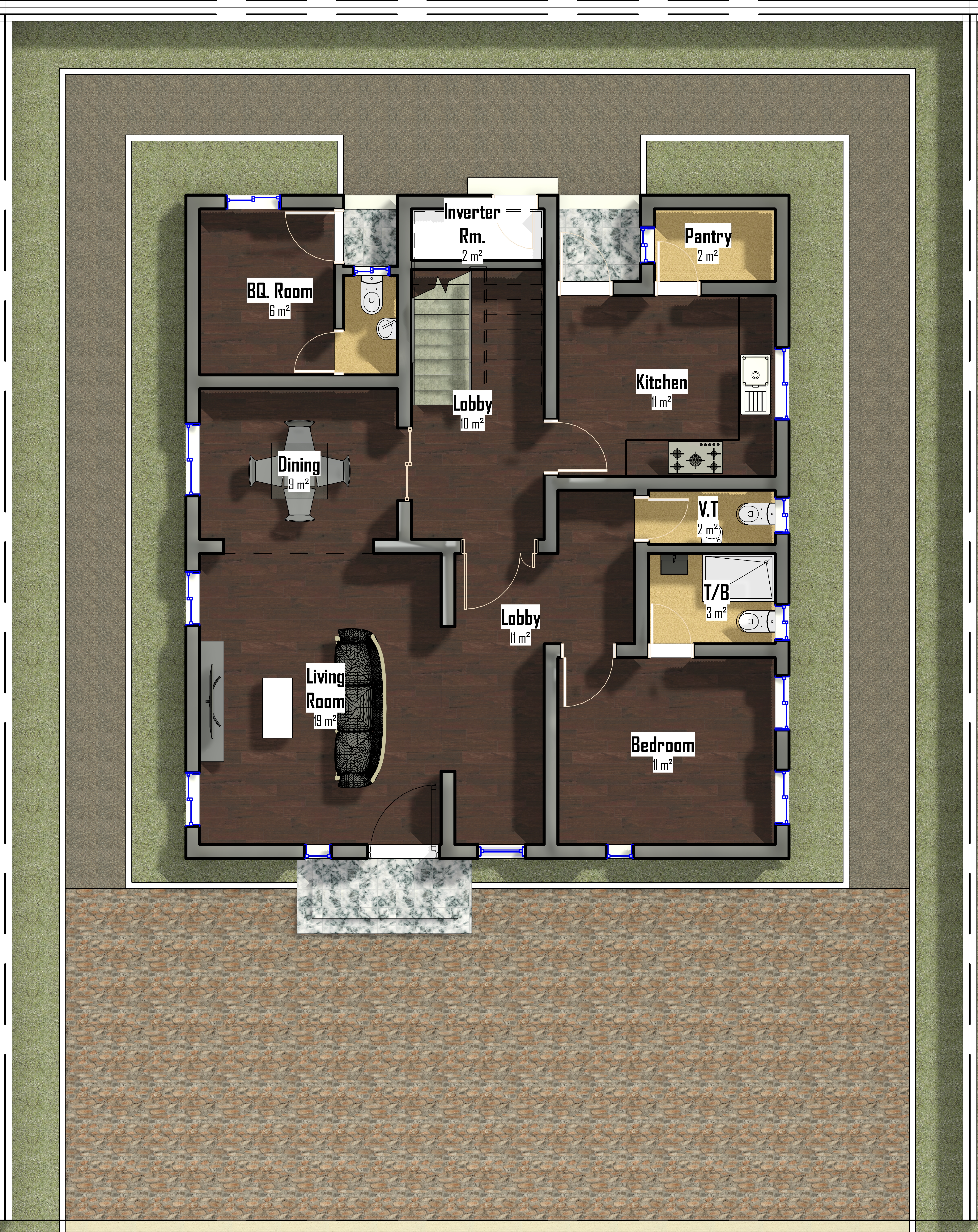 Ground Floor 3D Plan